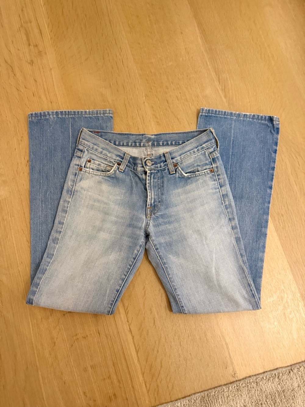 vintage 7 for all mankind light wash flare jeans - 25 - Picture 2 of 9